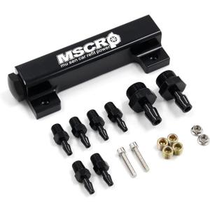 6 Port Vacuum Block Intake Manifold Kit Fuel Wastegate Turbo Boost 1/8NPT for Racing