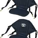 BKC UH-KS222 Universal Sit-On-Top Soft Padded Kayak Seat and Backrest with Water Bottle Pouch for Fishing/Kayaking/Rafting/Canoeing by Brooklyn Kayak Company