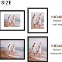 upsimples 11x14 Picture Frame Set of 5, Display Pictures 8x10 with Mat or 11x14 Without Mat, Wall Gallery Photo Frames, Black