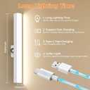 Benature Rechargeable LED Vanity Mirror Light - Dimmable 6500K Makeup Light with Timer, 360 Adjustable Angle, Wireless Cordless Suction Stick-On Installation for Bathroom, Portable Vanity Lighting