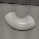 NDS PVC S&D 90° Long-Turn Elbow, 4-Inch, for Hub X Hub Solvent-Weld Connections, for use with 4-Inch Sewer and Drain Pipe, White