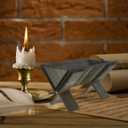 ULTECHNOVO Wooden Nativity Manger for Baby Jesus, 8.6-Inch Handcrafted Christmas Stable Decor for Indoor Tabletop, Rustic Religious Nativity Scene Ornament for Church & Home, Small Wood Crib for Holy