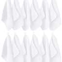 Ease Cubs 12 Pack Muslin Washcloths for Baby - 100% Cotton Baby Wash Cloths for or Baby Face Body Comfy and Soft for Newborn Infants Kids Girls and Boys - 12"x12" - White