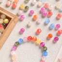 UV Round Loose Beads Bulk, Color Changing Cat Eye Stone Beads for Jewelry Making, Colorful Unique Sunlight Sensitive Spacer Bead for DIY Bracelet Necklace Crafts-100pcs, 8mm