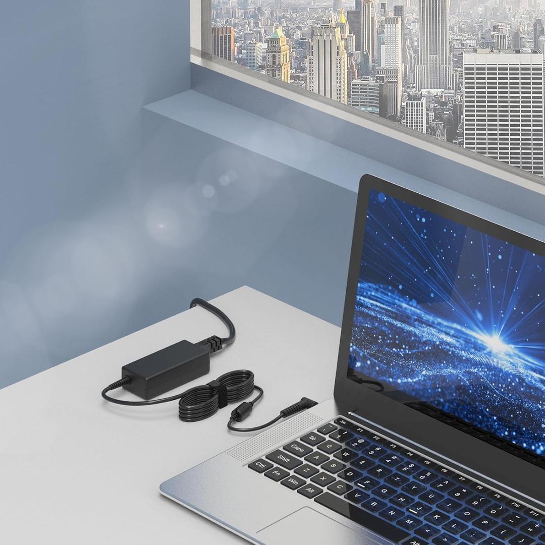 19V 3.42A DC Universal Laptop Charger, 65W Power Supply Adapter | Fit for HP Lenovo Dell ASUS Gateway Acer Chromebook LG Monitor Samsung TV Spire Spin Toshiba Satellite Harmon Kardon
