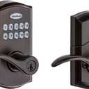 Kwikset SmartCode 955 Pembroke Light Commercial 10-Button Keypad Electronic Lever, Featuring Convenient Keyless Entry, 3-Year Batter Life and High Traffic Durability Venetian Bronze