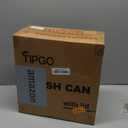 TIPGO Slim Bathroom Trash Can with Lid Soft Close, Step Pedal, 6 Liter / 1.6 Gallon Stainless Steel Trash Bin, Small Garbage Cans for Bedroom, Office, Kitchen (Matte Black)