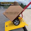 Curb Ramp - Heavy Duty, Portable Ramp with 1000lb Weight Capacity - for Furniture Dollies, Hand Trucks, or Moving Carts by Stalwart (Yellow)