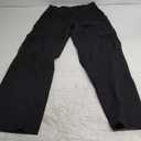 Womens Pull-On Cargo Jeans - Mid Rise Wide Leg, Soft Stretch Denim, Comfort Fit with Pockets (Medium, Black)