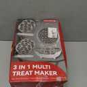 3 in 1 Thick Belgian Waffle Maker with Removable Plates, 8" Non Stick Belgian Waffle Iron Removable Plates, Mini Donut Maker Machine, Cake Pop Maker Machine Set with Tools, White