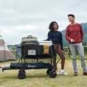 Portal Collapsible Large Double Decker Wagon with Brakes, 660lb Foldable Heavy Duty Utility Wagon Cart, 400L All-Terrain Big Wheels & 54" Extra Long Extender for Sports, Camping & Outdoor Use