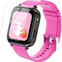 cjc 4G Smart Watch for Kids, Kids Watch for Ages 4-12 - Includes 2 Way Call, SOS Alerts, Parental Controls, Games, Camera, Alarm, Music Children's Smart Watch Gift (Rose red)