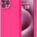 LOVE 3000 Designed for iPhone 15 Pro Max Case, Premium Silicone with [Soft Anti-Scratch Microfiber Lining] Shockproof Protective Phone Case for Men Women Girls 6.7", Hot Pink