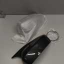 X AUTOHAUX 1 Pair Car Rear View Driver Passenger Side Mirror Cover Cap Overlay Black Carbon Fiber Pattern for Mazda 3 Axela 2014-2019 Mirror Guard Covers Exterior Styling Decoration Trims