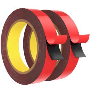 2 x EMITEVER Double Sided Tape 2 Rolls, Heavy Duty Mounting Tape, 16.5FT x 0.94IN Adhesive Foam Tape for Home Office Decor