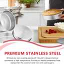 P&P CHEF 8 Inch Round Cake Pan Set of 3, Stainless Steel Round Baking Layer Pans Bakeware for Layer Birthday Cake, Fit Oven/Pots/Pressure Cooker, Leakproof & Dishwasher Safe, Silver