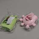 Momcozy Baby Teether Toys | Food Grade Silicone Teething Relief 0-6 Months | Toy 6-12 Months | Baby Essential | Green and Pink