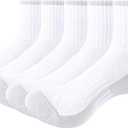 Womens Ankle Socks For Women, Breathable Quarter Socks Wicking Cushioned Gym Training Running Athletic Socks (6-10, White*2501q)
