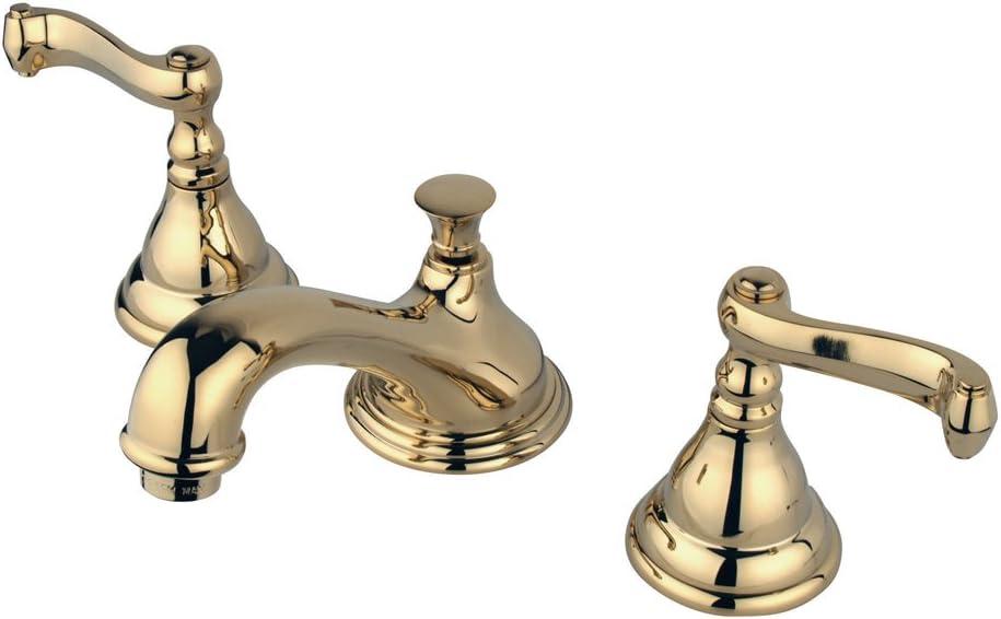 Elements of Design Nuvo Elements of Design ES5562FL Atlanta 2-Handle 8" to 16" Widespread Lavatory Faucet with Brass Pop-Up, 4-3/4", Polished Brass