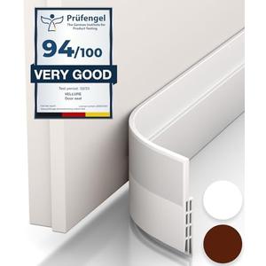 Vellure® Door Draft Stopper for Bottom of Door - Premium Door Sweep for Bottom of Door/Weather Stripping Door Seal (Save Energy – installs Quickly and Easily) Door Strip Ideal for
