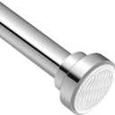 Suranew 25-88" Silver Commercial Spring Tension Rod, No Drill Heavy Duty Adjustable Shower Curtain Rod for Large Bathroom/Closet
