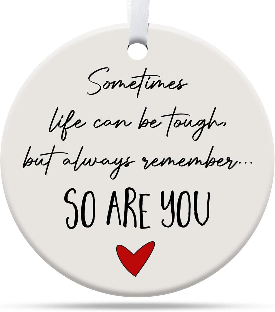 3 x Gifts for Friends Women, Friends Christmas Ornaments, Bestie Gifts for Women, Best Friend Ornament Ceramic Ornament