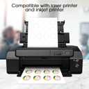 2 x MaxGear 1.5" Round Sticker Labels, for Inkjet or Laser Printer, Matte White Printable Labels Sheets, Strong Adhesive, Dries Quickly, Holds Ink Well, 30 Sheets, 600 Pcs