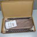 FRIADE 2-Tier Wall Mounted Floating Shelf with Two Roman Column,Decorative Display Shelf for Entrance,Bathroom, Bedroom, Living Room, Kitchen,Office (Dark Brown)