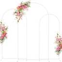 Wokceer Wedding Arch Backdrop Stand 7.2FT, 6.6FT, 6FT Set of 3 White Metal Wedding Arch Stand for Wedding Ceremony Baby Shower Birthday Party Garden Floral Balloon Arch Decoration