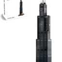 Chicago Willis Tower Model Building Blocks Sets Chicago Skyline Architecture Building Kits Famous Landmark Model Toys Gift for Adults Kids Teens 1241 PCS
