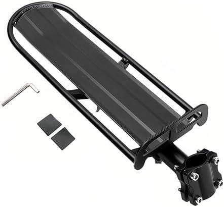 ThreeH Retractable Bike Luggage Cargo Rack Aluminum Alloy Bicycle Pannier Bag Holder Easy to Install BK41, Black
