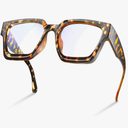 livho Oversized Blue Light Blocking Glasses for Woman and Men - Rectangle Fashion Glasses for Computer, Chic Preppy Frame