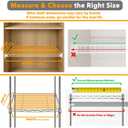 SpaceAid Bamboo Wire Shelf Covers for Pantry Rack, 24"W x 12"D, Brown 5pcs