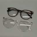 Gaoye 2 Pack Blue Light Blocking Glasses, Retro Round Eyewear Frame Anti Eyestrain Computer Glasses for Women Men - GY1688 (Tea Leopard+Transparent)