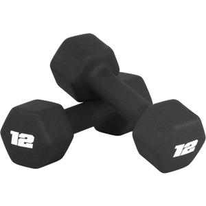 CAP Barbell Neoprene Dumbbell Weights Pairs & Sets | Multiple Colors (12 lb Pair)