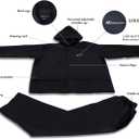 Rain Suits for Men Ultra-Lite Waterproof Protective Rain coats Rain Gear Workwear Fits Men Women (Black, L)