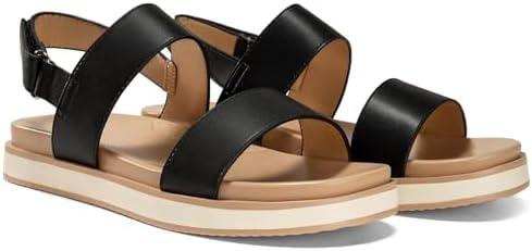 Coutgo Women's Arch Support Adjustable Strap Flat Sandals Size 9