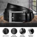 Marinos Premium Belt Men, Genuine Leather Dress Belt for Men, Casual Mens Belt in Gift Box (Black)