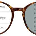 Vintage Round Progressive Multifocal Presbyopic Glasses, Photochromic Gray Sunglasses for Men Women Readers (Tortoise,+0.50/+2.75 Magnification)