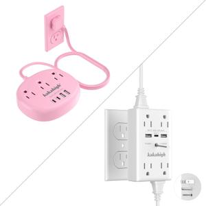 Pink Extension Cord 5FT - Wall Outlet Extender with Screw