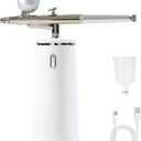 Microtree Nano Facial Steamer - Rechargeable & Portable High Pressure Face Oxygen Sprayer Machine, 0.3mm Nozzle Micro Mist Skin Hydrator, Essential Water Infusion Facial Spa Treatment, White