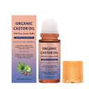 Organic Castor Oil,100% Cold Pressed Moisturizing Oil,for Skin, Brows & Lashes and less mess 1.7oz (Non-Quartz Roller)