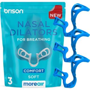 Brison Nasal Dilators for Breathing and Sleeping - 3 Pack Anti Snoring Nose Vents Opener for Better Breathing Sleep ing and Activity Improves Airflow - Soft