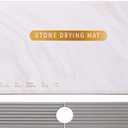 Kitchen Faucet Absorbent Mat, Diatomite Fast Drying Stone Faucet Mat For Kitchen ,Instant Quick Drying Stone Mat Around Faucet (White, 15.7" x 3.9")