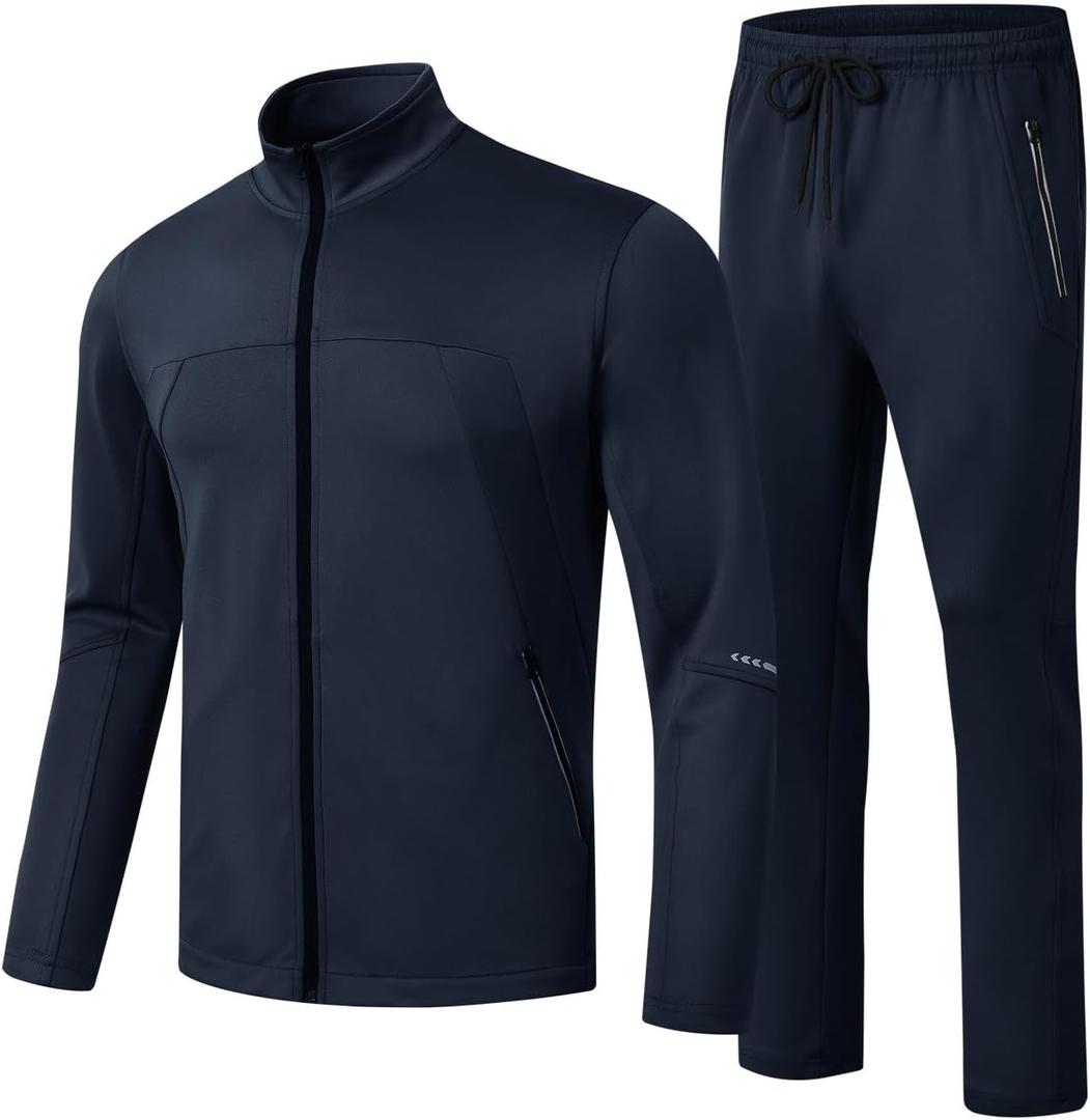 TBMPOY Men's Tracksuits Sweatsuits for Men Sweat Track Suits 2 Piece Casual Athletic Jogging Outfits Full Zip Sets (XXXL)