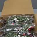 11.8" Christmas Mini Wreath for Cabinet, Artificial Snowy Cedar Garland with Plaid Ribbon, Small Xmas Hanging Wreath for Kitchen Cabinets, Windows, Doors, Farmhouse Holiday Decor(with Snow)