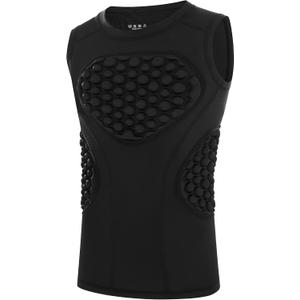 Runhit Youth Baseball Chest Protector Padded Compression Shirt Heart Rib Sternum Guard for Softball Football Lacrosse, L