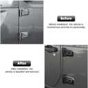 RT-TCZ Jeep Wrangler JL JLU 4-Door & Gladiator JT 2018-2024 Door Hinge Cover Trim, Black, ABS Plastic, Surface Mount, 8 Pack