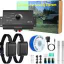 Moclever Wireless Dog Fence System  1.2 Acre Electric Pet Containment System w/Waterproof Shock Collar, Underground 984FT Wire, Safe & Adjustable Boundary for Small, Medium & Large Dogs