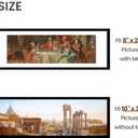 upsimples 10x30 Picture Frame, Display Pictures 8x24 with Mat or 10 x 30 Without, Wall Hanging Panoramic Frames, Black, 1 Pack